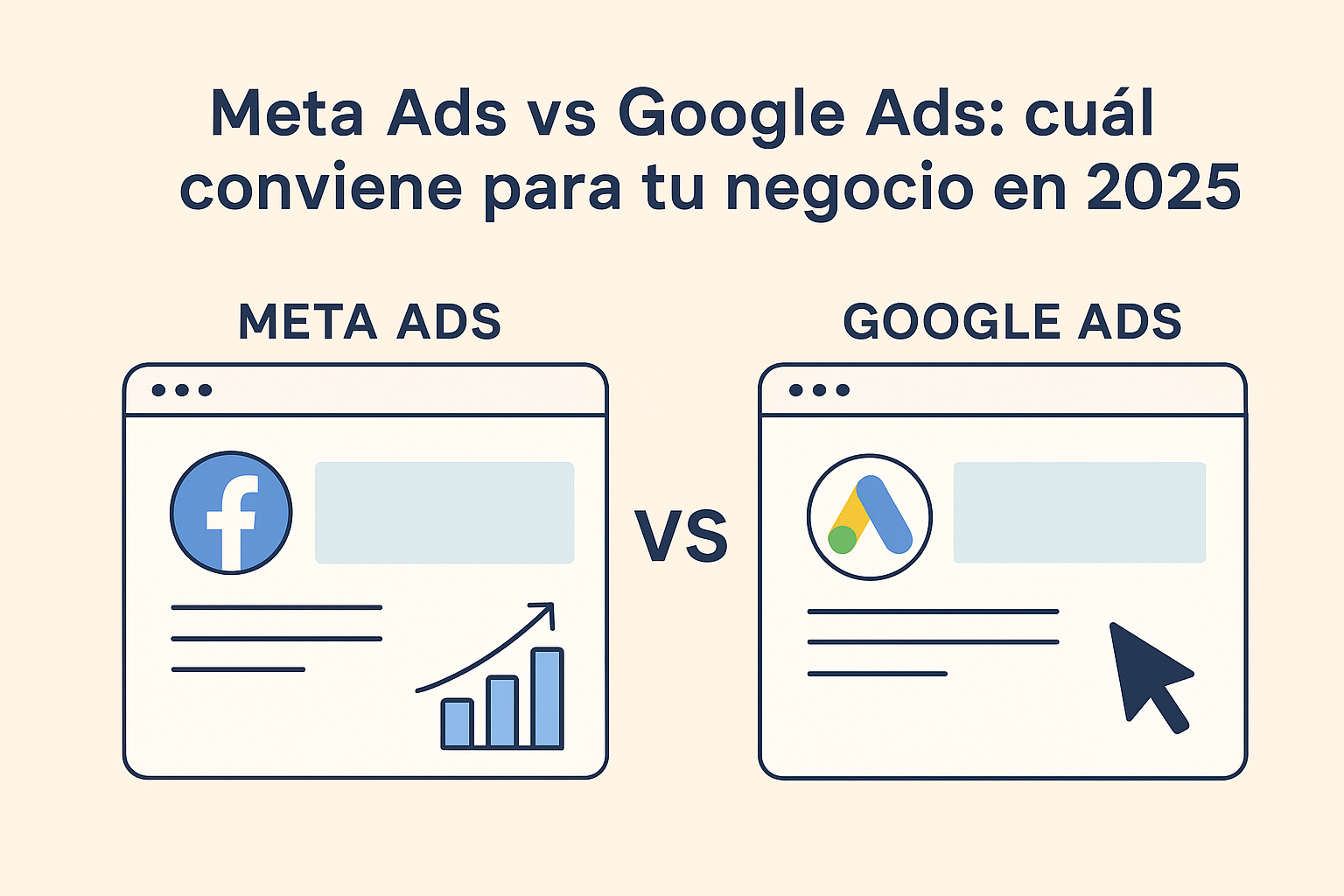 Meta Ads vs Google Ads: cuál conviene para tu negocio en 2025