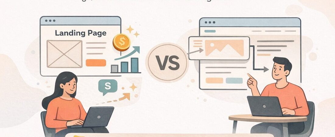 Landing Page vs Sitio Web Completo: ¿cuál es la mejor opción?