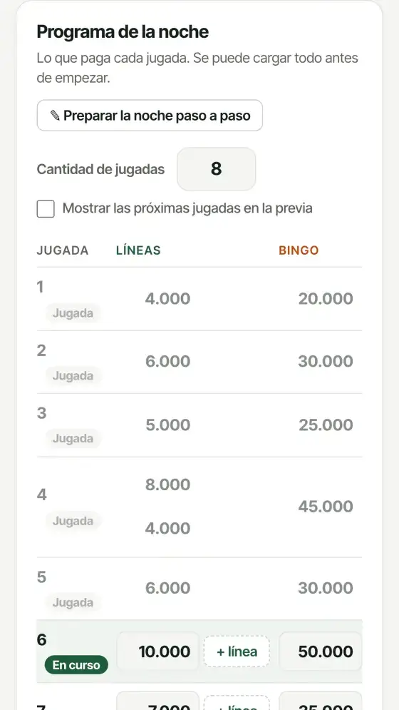 El programa de la noche en el celular