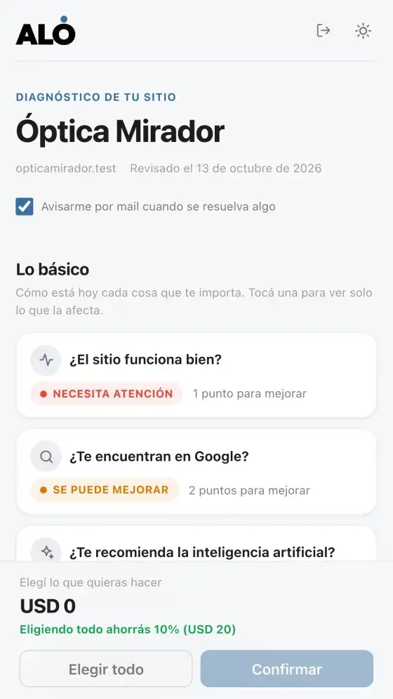 Lo que ve el cliente en su celular: lo básico de su sitio