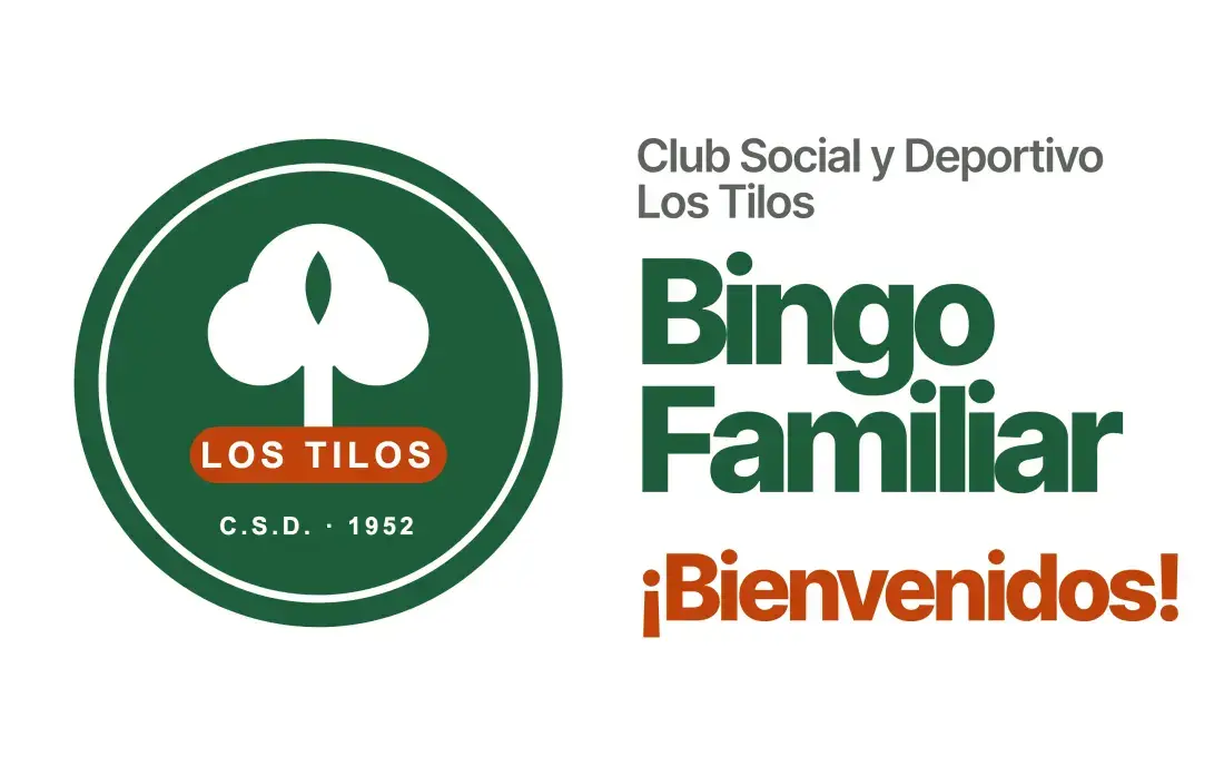 Bingo: la bienvenida en el proyector, con la marca de la institución