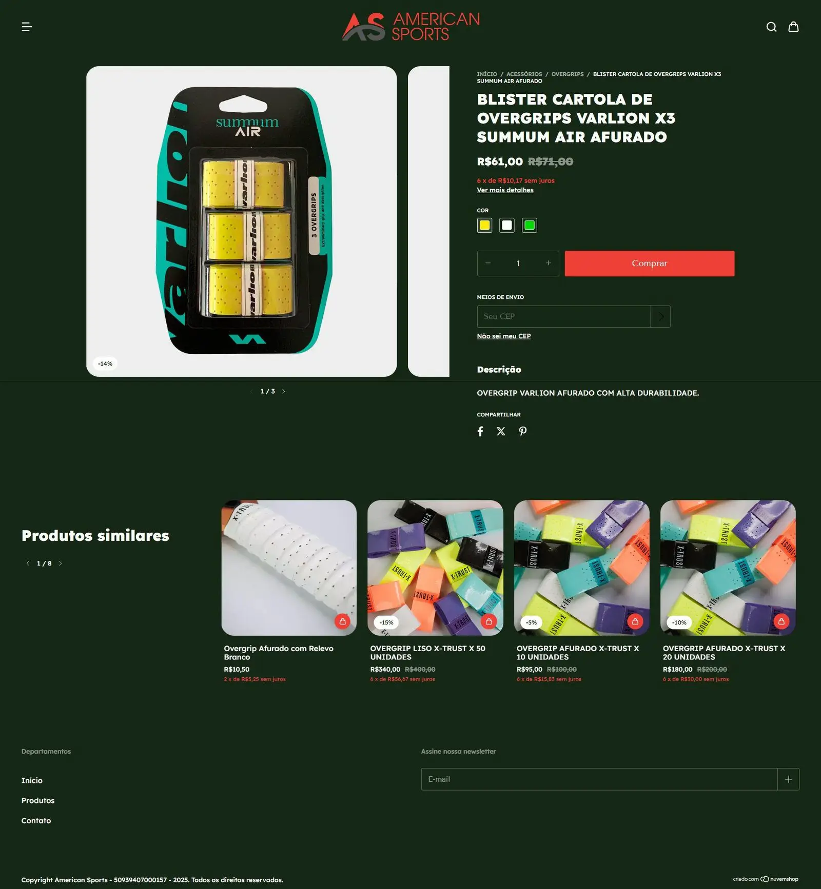 Ficha de producto · blíster de overgrips con similares