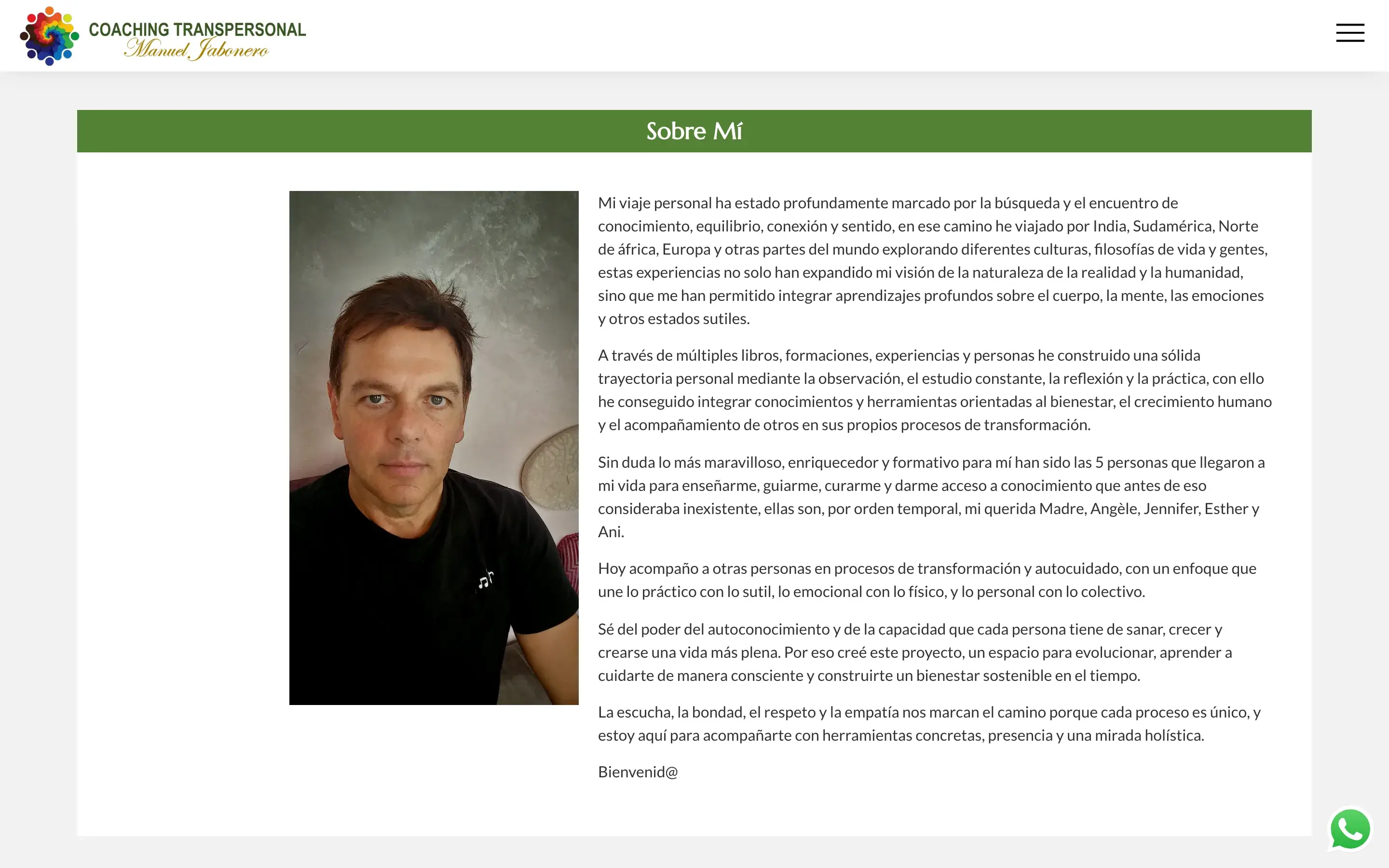 Sobre mí · presentación de la coach