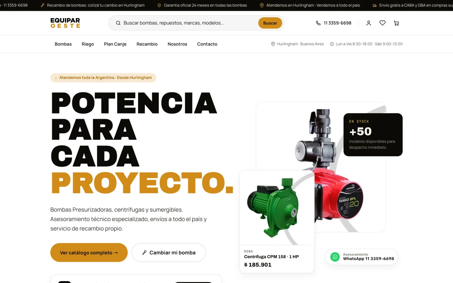 Equipar Oeste — desktop