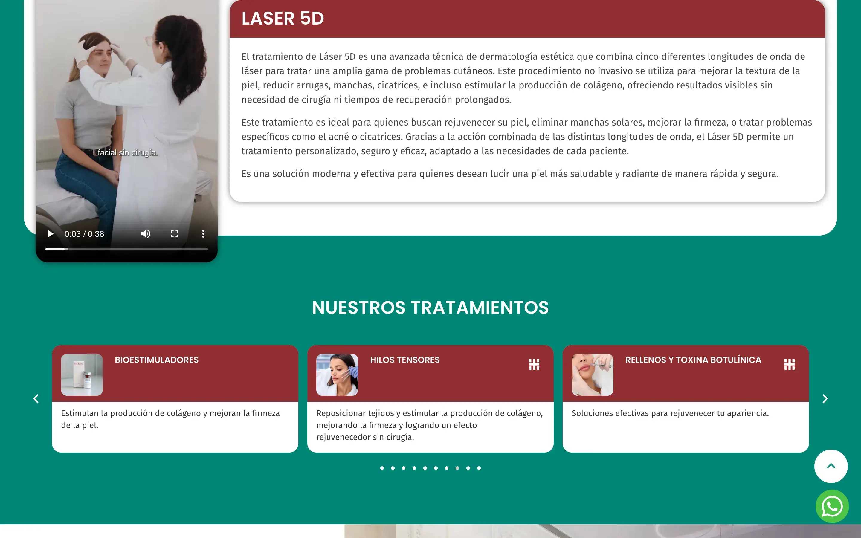 Láser 5D · tratamiento destacado con detalle