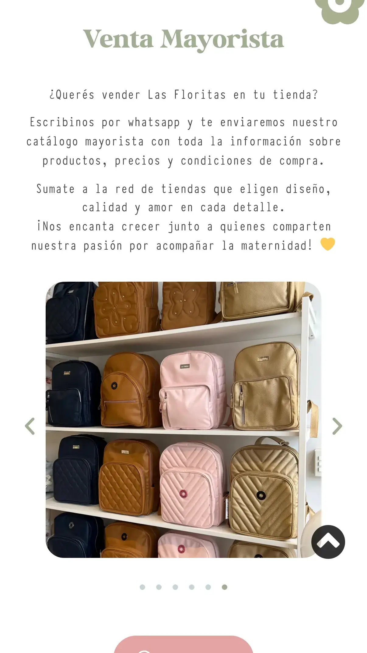 Venta Mayorista en mobile · botón WhatsApp