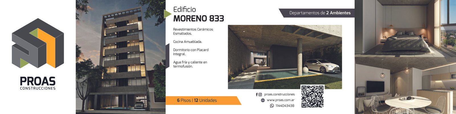 Cartel de obra · Edificio Moreno 833