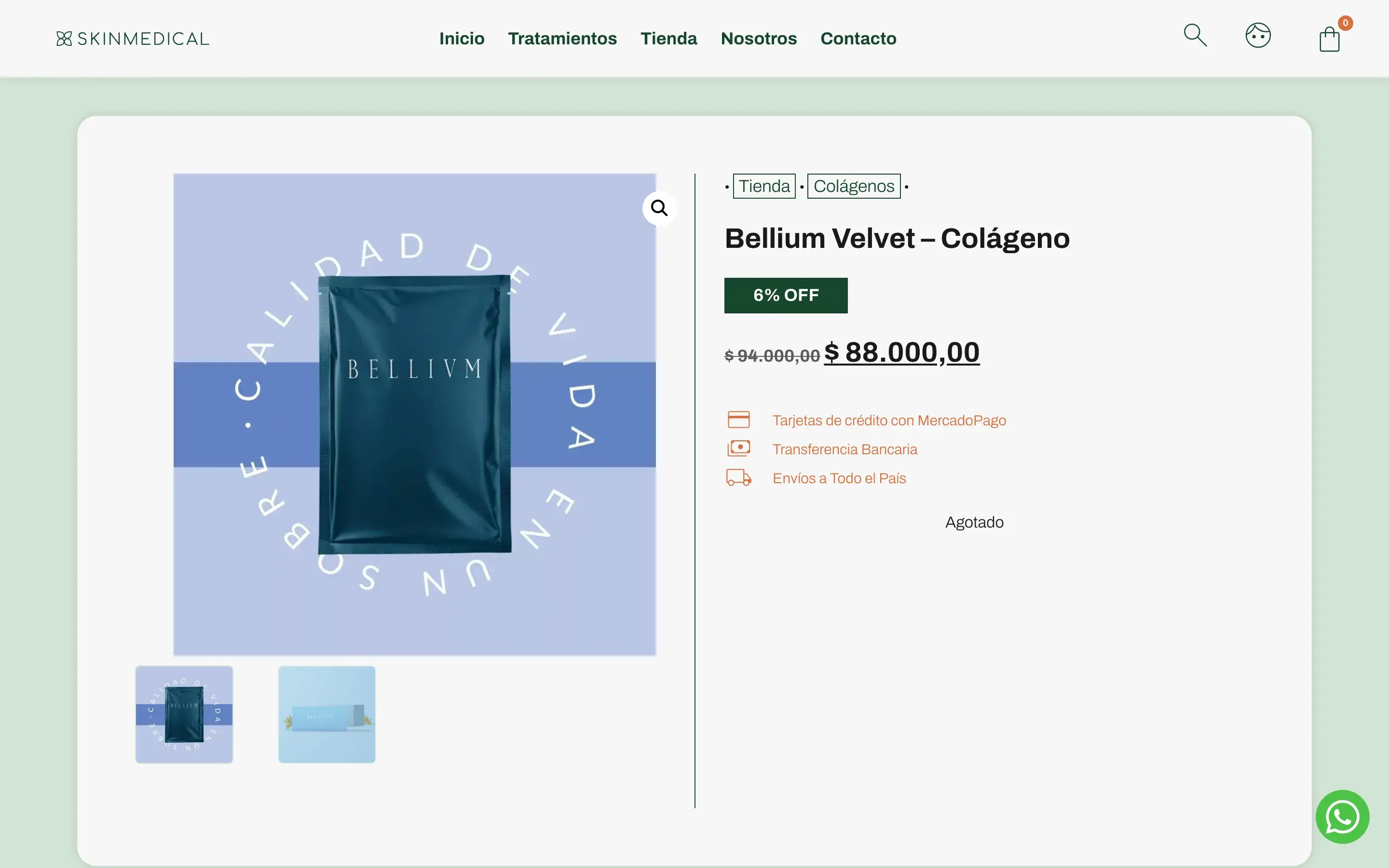 Ficha de producto · Bellivm Velvet Colágeno